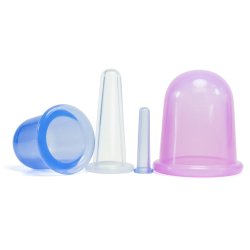 Set of 4 cups for face and body massage