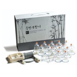 Vacuum cups with pump in a suitcase (17 pcs.) Korean Dong Bang
