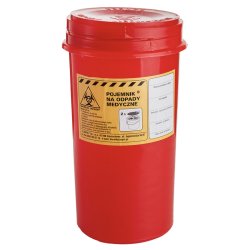 Container for medical waste used needles 1 l