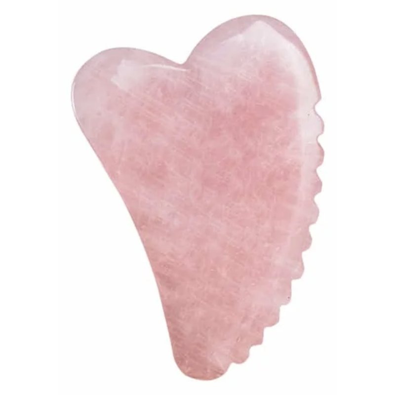 GUA SHA heart-shaped rose quartz