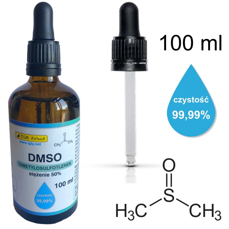 Rozpuszczalnik do farb DMSO czystość 99,99% stężenie 50% butelka 100 ml